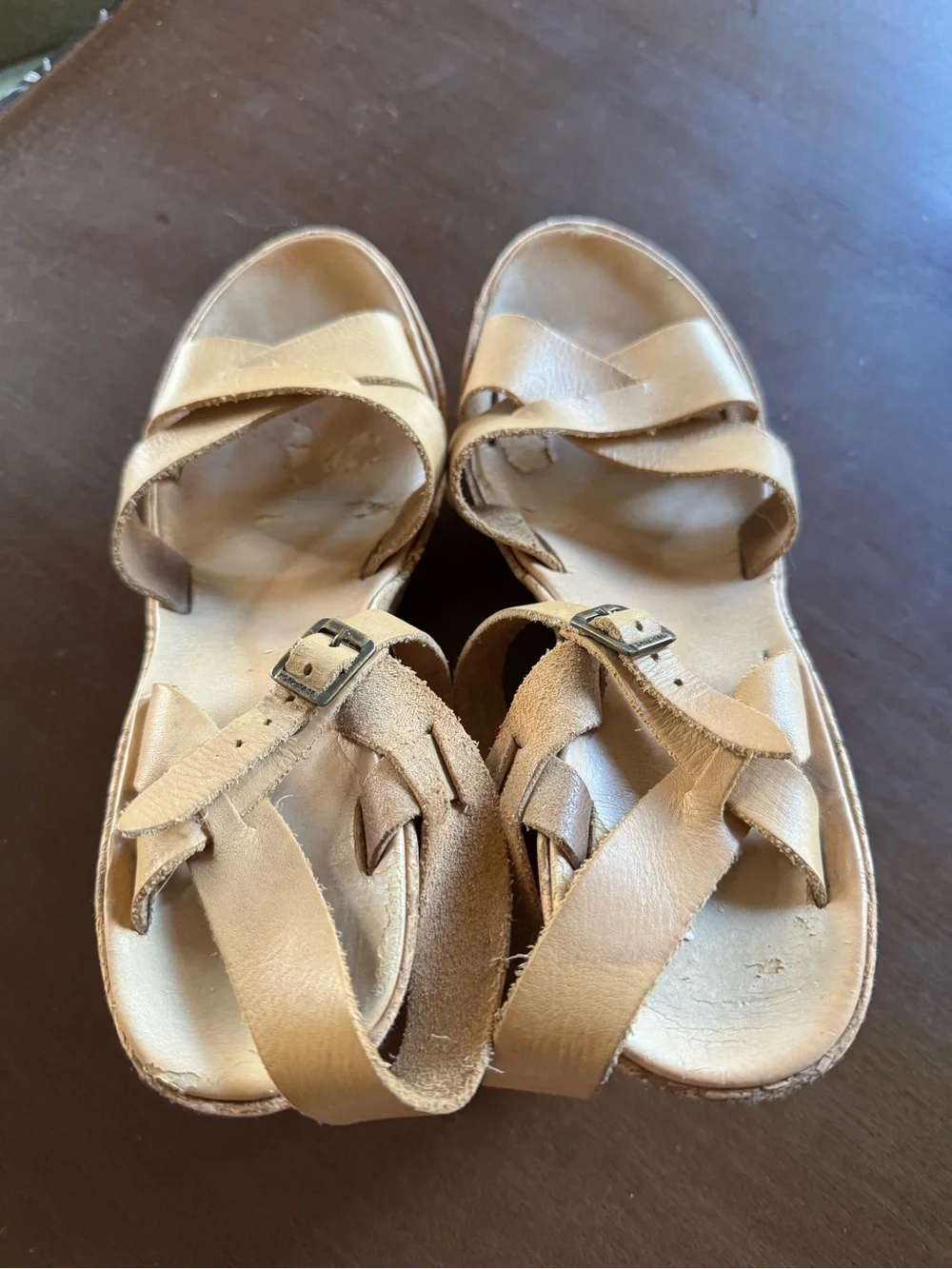 Kork-Ease Tan Cork Wedge Sandals